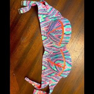 Push-up bandeau swim top - rainbow - medium (34-36 B)